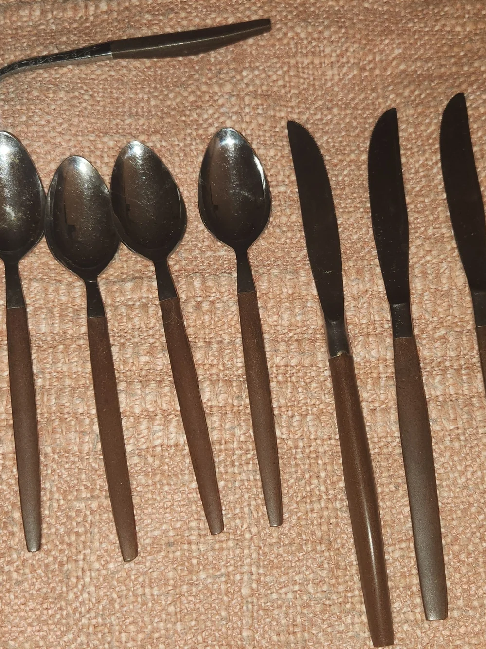 11 Ekco Eterna Canoe Muffin Fw, Japan Mid Century Modern Stainless Steel Wooden